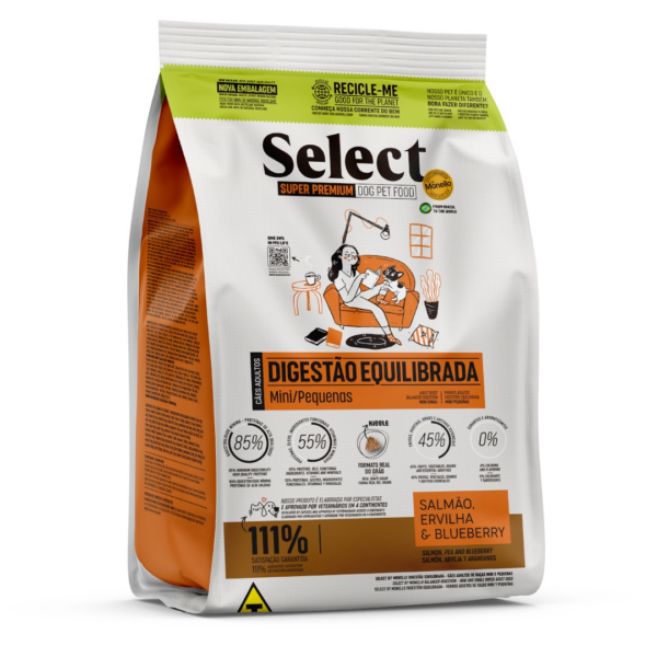 Select By Monello Balanced Digestion Mini & Small Breed Adult Dog Dry Food Salmon, Pea & Blueberry