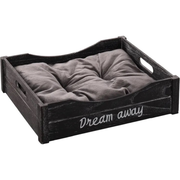 Flamingo Cat Delisted Basket Clio Wood Rectangular And Cushion (45x38x12cm)